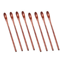 Wood Iced Tea Spoons Small Stirring Spoon Long Handle Cocktail Spoons Wood Wooden Coffee Mixing Spoons 8 Pieces