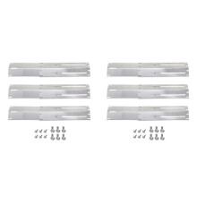 Verstellbare Heizplatte Aus Edelstahl, Ersatz-Set für BBQ-Gasgrill, Zubehör-Set zum Kochen im Freien für Küche, 6-Teilig