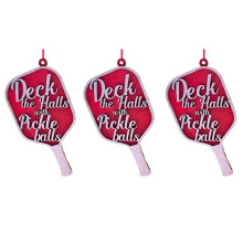 3X Decore Os Corredores com Enfeites de Pickleballs para o Natal, Presente Perfeito para Amantes de Pickleball, Presente Especial e Único
