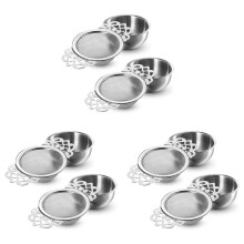 6Pcs Tea Filter, Stainless Steel Tea Strainer with Bowl, Ultra Fine Mesh Tea Strainers with Double Winged Handles