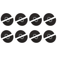 16 Stücke Große Falt Fächer Nylon Tuch Hand Falt Fächer Chinesischen Kung Fu Tai Fächer Schwarz Dekoration Falten Hand Fächer für Party Favors