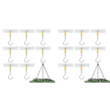Ganchos de Techo Adhesivos 16 Piezas Ganchos para Colgar en el Techo Ganchos para Colgar Plantas Pequeñas Colgador de Carillón de Viento para Cocina
