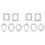 10Pcs  Frames -White Small Vintage Flower Oval Rectangle Baroque Frames Table Top Frame for Holiday Partys Decor 1