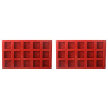 2X Silicone Mousse Cake Mold Tart Baking Molds Cake Decoration Mold Sweet Mousse Mold,Square