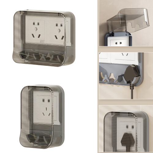 Clear Socket Waterproof Box Electric Plug Cover Wall Switches-4 1