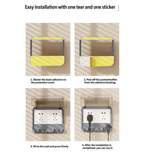 Clear Socket Waterproof Box Electric Plug Cover Wall Switches-4 2