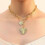 4555cm Χοντρό χρυσό κολιέ για γυναίκες, κολιέ μενταγιόν καρδιάς κολιέ ηλίου-λουλ 5