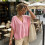 Modern Cropped Sleeve Knitted Top With Structured V-Beige L 4