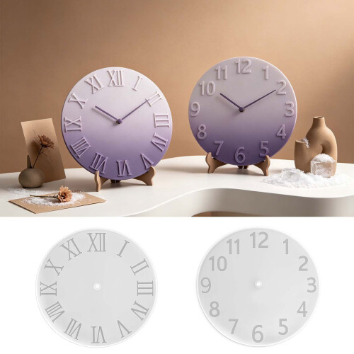 Big Arabic Number Silicone Clock Molds For Handmade Wall/Desk-A 2