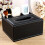 2X PU Tissue Box Remote Control Holder Multifunctional Desktop Organizer Pencil Scissor Container (Black) 4