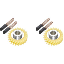 2X W10112253 9706416 Motor Brush W10380496 4162897 Mixer Worm Drive Gear for Stand & 2 Pair of Motor Brush