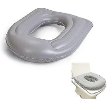 WC-ülőke párna, felfújható WC-segítő párna tapadókorongokkal, szabványos hosszúkás WC-ülőkéhez, fürdőszoba