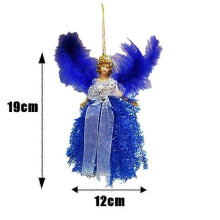 Christmas Hanging Angel Fairy Tree Topper Pendant Silver White Party Decoration