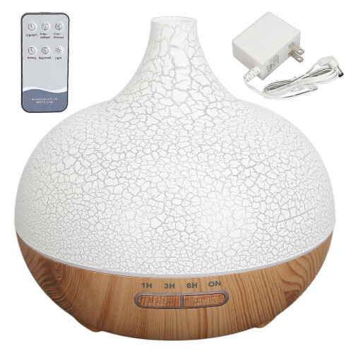 Ultralyd Aromaterapi Æterisk Oliediffuser Farverig Lys Fin Mist 500ML Kapacitet Fjernbetjent Aroma Diffuser