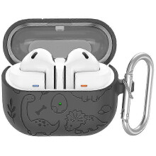 For Samsung Galaxy Buds3 Pro/Buds3 Bluetooth Earphones Cartoon Dinosaur Liquid Case with Hanging