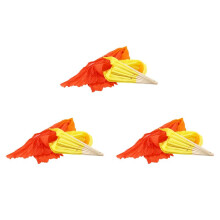 3X Vacker Siden TrefäRgad Gradient Flame Dance Fan HandfäLlbar BambufläKt DekorationsfläKt för Damer Hemhantverk för Kvinnor