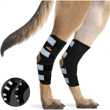 Attelle pour patte arrière de chien avec sangles réfléchissantes - Support articulaire du jarret pour la protection contre le
