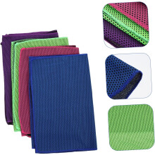 Paquete de 4 toallas refrescantes de microfibra para deportes, de secado rápido, ideales para fitness, yoga y camping.
