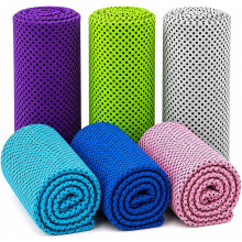 6-pakning kjølehåndkle mikrofiber sportshåndkle kjølende hurtigtørkende for fitness sport yoga camping