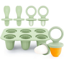 Silikon-isformer med 6 hulrom, DIY-isformer, matsikker, inkluderer plastpinner, lett avtakbare