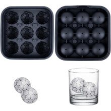 Moule à glaçons rond en forme de ballon de football, lot de 2 moules à glaçons sphériques en silicone, alimentaire et flexible, po