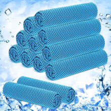 Paquete de 12 toallas refrescantes de microfibra para deportes, de secado rápido, ideales para fitness, yoga y camping.