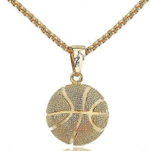 Pendentif basket-ball, collier en alliage, bijou pendentif sport
