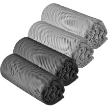 Paquete de 4 toallas refrescantes de microfibra para deportes, de secado rápido, ideales para fitness, yoga y camping.