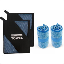 2er Pack Mikrofaser Handtuch Schnelltrocknend Leicht Reisehandtuch Sporthandtuch für Camping Outdoor Wandern