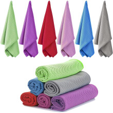 6-pakning kjølehåndkle mikrofiber sportshåndkle kjølende hurtigtørkende for fitness sport yoga camping