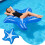 Inflatable Starfish Float, 150cm Water Hammock with Net, Versatile Pool Toy for Summer Holidays 1