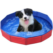 Sammenklappelig hundepool 50x10cm, PVC-hundepool til kæledyr, bærbar mini-kattepool