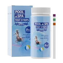 3-i-1 poolteststrimler 100 stk., præcis pH-fri klor-alkalinitetstester til swimmingpool, spa, jacuzzi