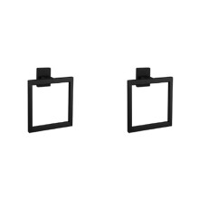 2X  Portasciugamani Quadrato In Acciaio Inox, Portasciugamani da Bagno, Gancio Portasciugamani, Accessori per il Bagno, 16x13 mm, Nero