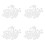 Plastic Round Shaped Cover Screw Cap Lid White 200Pcs for 5mm Dia Hole 1