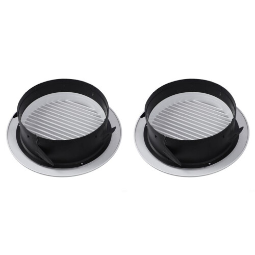 4X Adjustable Round ABS Wall Vent Cover for Exhaust and Air Circulation,Ideal for Ceiling,Efficient Air Volume Control
