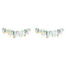 2X Striscia Floreale, Striscione con Foglie Floreali Boho, Decorazioni per Feste di Fiori di Campo Colorati Bifacciali per Compleanni, Matrimoni,