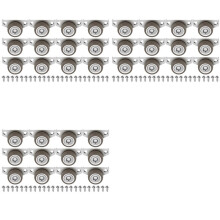 36PCS Furniture Caster Wheels 1.25 Inch Small Side Mount Caster Low Profile Casters Non Swivel Rigid Silent for Drawers
