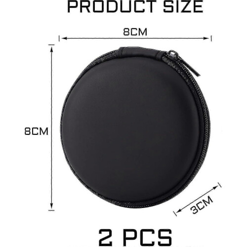 2 mini custodie per cuffie, custodia rigida con cerniera, custodia protettiva per casco 1