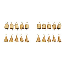 20 Stuks Vintage Hangende Klokken Kerstversiering Klokken voor Woondecoratie, Koebellen Decoratie met Touwstijl A