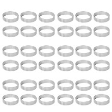 Tortenringformen, 36 StüCk PoröSer Tortenring Aus Edelstahl, Perforierte Kuchenringform, Mousse-Ring mit LöChern, 7 cm