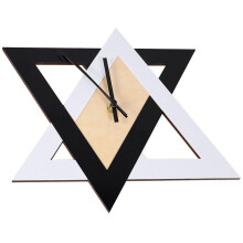 2X Orologio Decorativo da Parete Minimalista Vintage Muto di Personalità  nel Bianca e Nero Creativo