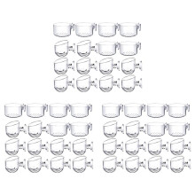 48PCS Aquatic Plant Cups, Transparent Acrylic Aquatic Plant Pot with Suction, Aquarium Decoration 2 Shapes