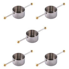Measuring Cup Tools, Bar Measure Cocktail Jigger with Handle for Whisky Bar Tools Bar Accessories(5 Pcs)