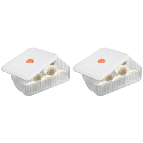 2X Pizza Dough Proofing Box, Stackable Pizza Dough Container W/Lid , Bread Fermentation Storage Boxes, Dough Rising Box
