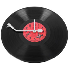 4X European Retro Nostalgic Ultra-Quiet Clock Vinyl Record Personality Wall Clock Cafe Bar Decorative Wall Clock