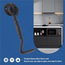 Barn Door Lock, 4 Inch Stainless Steel Door Hook & Eye with Mounting Screws, Door Lock for Sliding Door