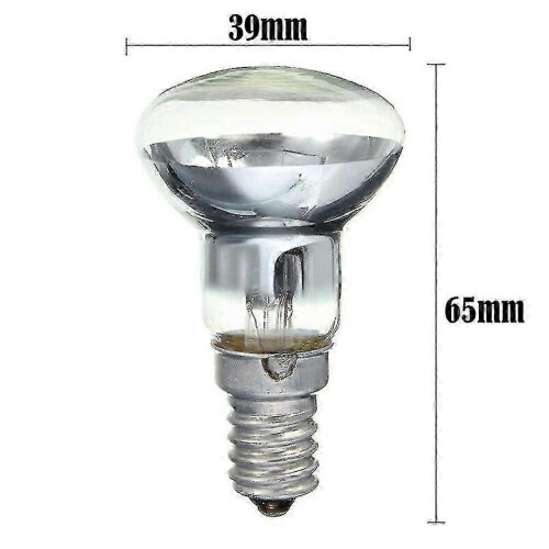R39 E14 30W reservepære til lavalamper, glitterlamper med klar reflektor 1