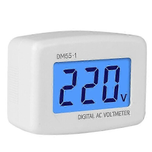DM55-1 AC 110V- 220V LCD Ψηφιακό βολτόμετρο, ανιχνευτής τάσης, βύσμα EU 2