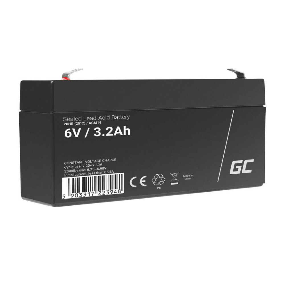 Green Cell 6V 3.2Ah VRLA Battery for Alarms, Cash Registers & Toys-image-OPC-PWS2KWV-NEW